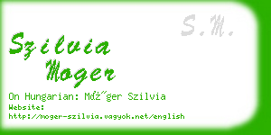 szilvia moger business card